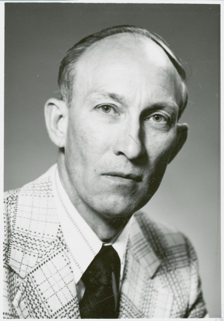 J.T. Scott, Professor of Economics, is shown in this portrait taken in 1973.