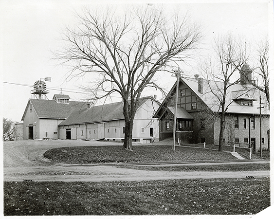 Annotation: "College barns picture no. 3."