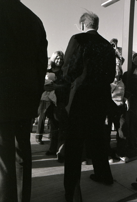 Photograph of President Gerald Ford's tour of Iowa State University College of Veterinary Medicine building