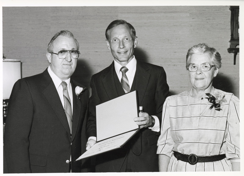 Photograph of Dean Pearson at the 1985 retirement reception