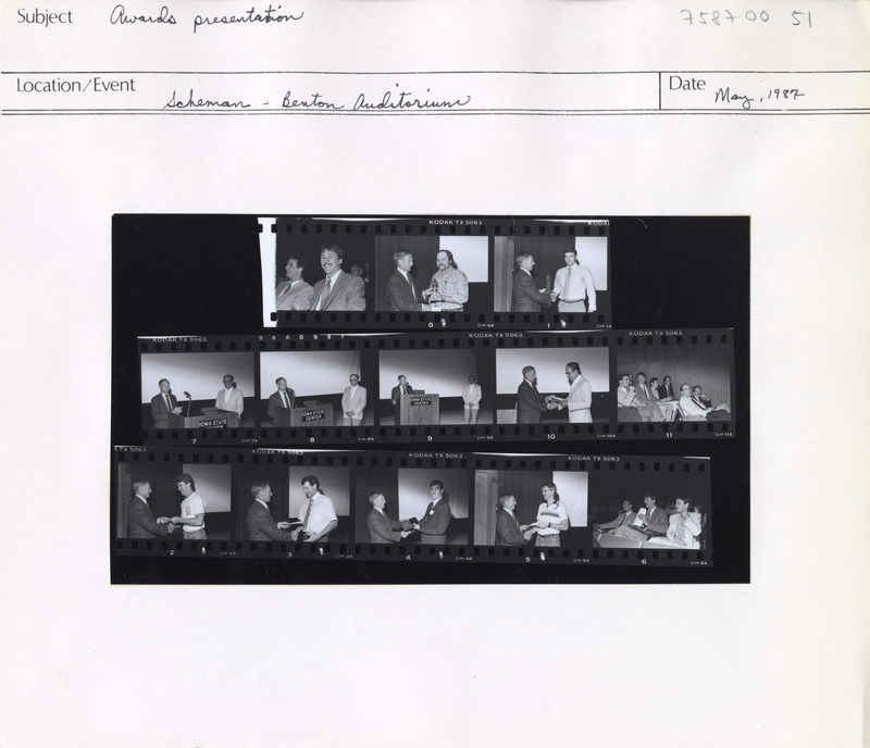 Annotation: "Awards presentation. Scheman - Benton Auditorium"