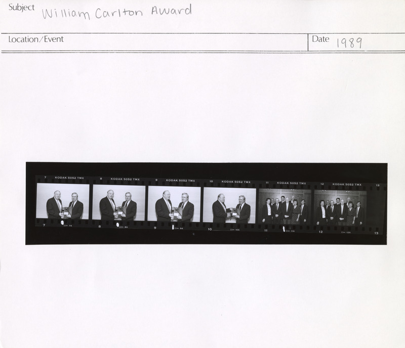 Annotation: "William Carlton Award"