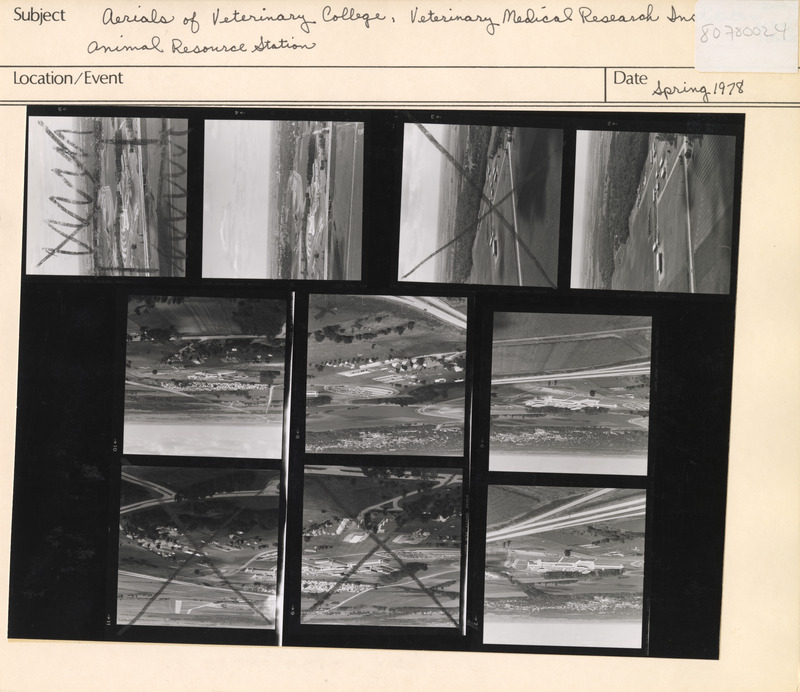 Annotation: "Aerials of Veterinary College, Veterinary Medical Research Institute, Animal Resource Station"