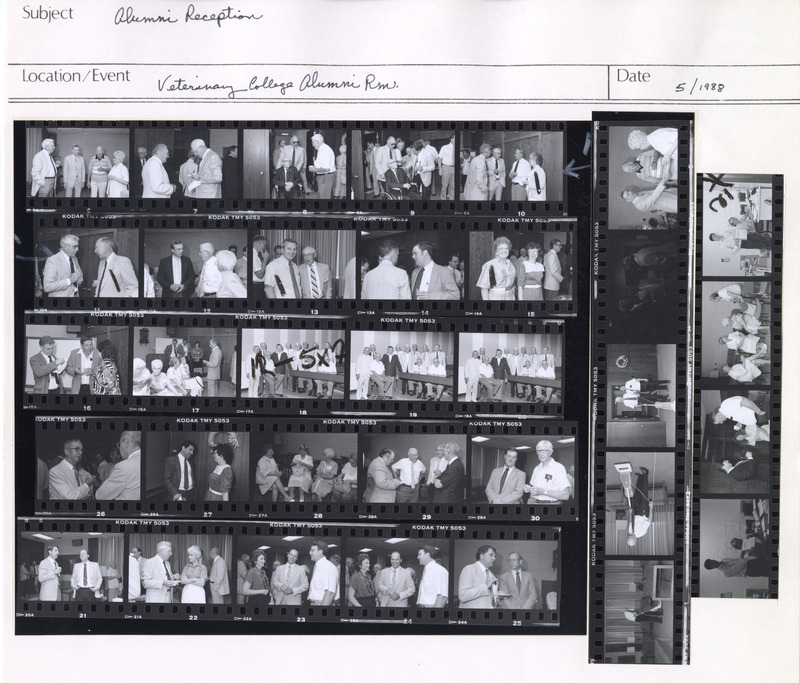Annotation: "Alumni Reception. Veterinary College Alumni Room"