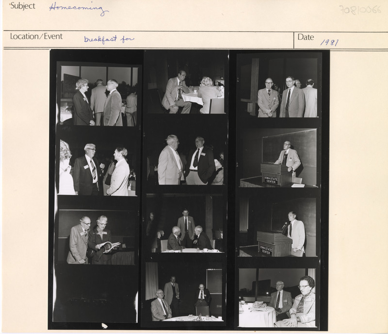 Annotation: "Homecoming. breakfast for"