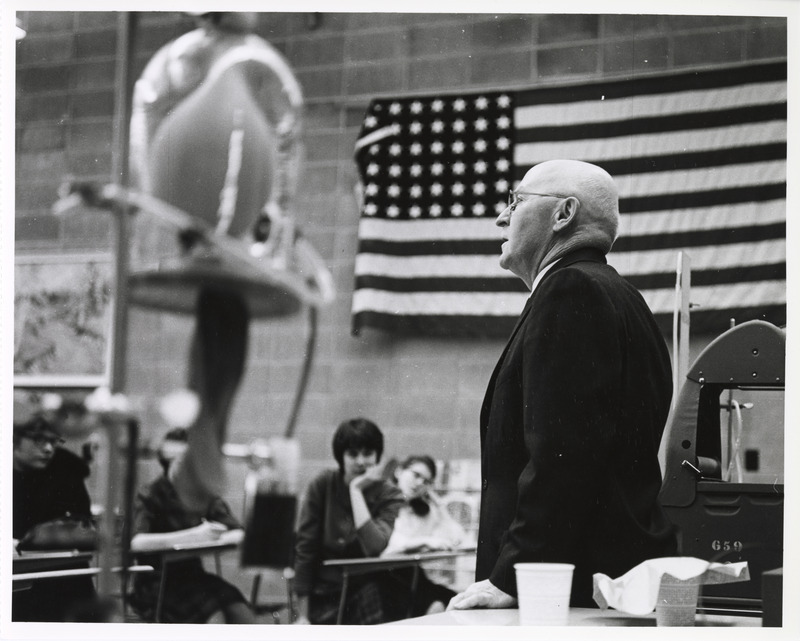 Photograph of H. Hugh Dukes teaching a class