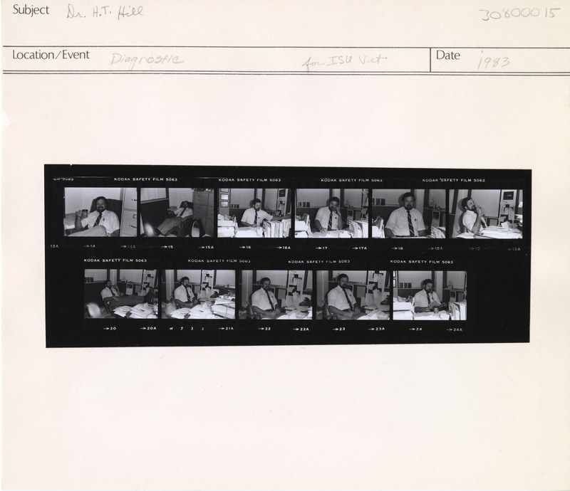 Annotation: "Dr. H. T. Hill. Diagnostic. for ISU Vet"