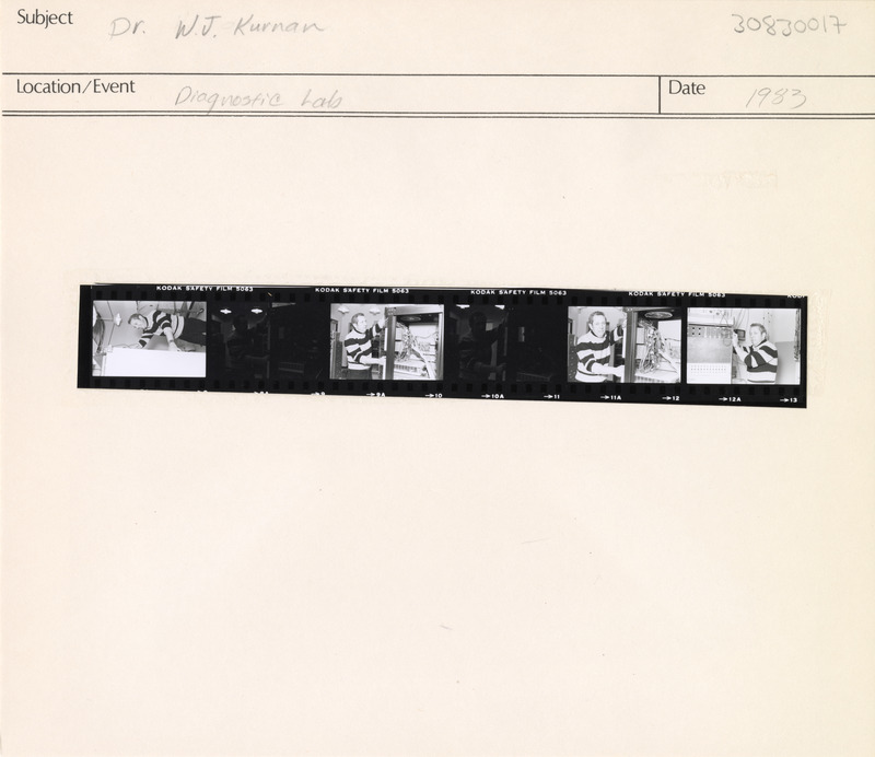 Annotation: "Dr. W. J. Kurnan. Diagnostic Lab"