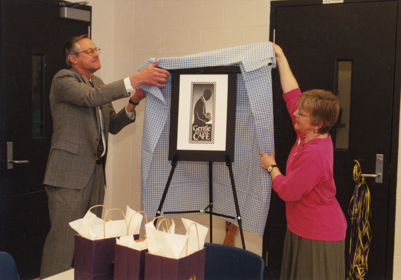 Photograph of Richard Ross at Gentle Doctor Cafe opening
