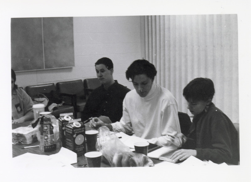 Photograph of students enjoying snacks