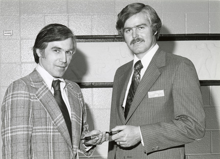 Photograph of Fred Groth receiving an award
