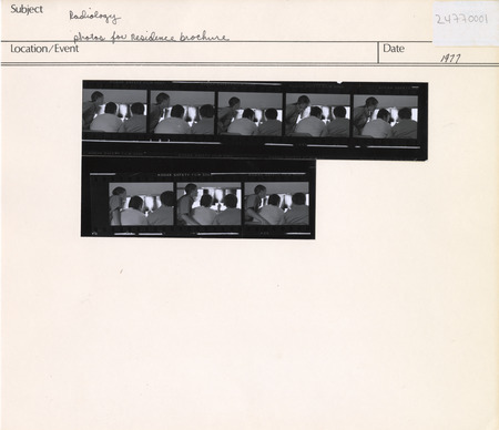 Annotation: "Radiology. photos for residence brochure"