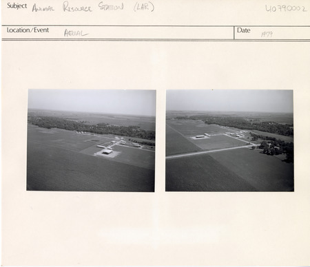 Annotation: "Animal Resource Station (LAR). Aerial"