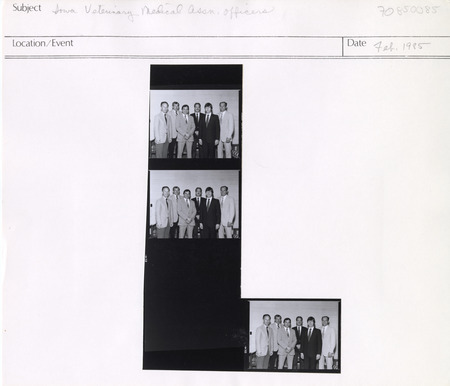 Annotation: "Iowa Veterinary Medical Assn. Officers"