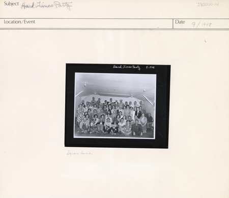 Annotation: "Hard Times Party. 9-1948. Square dance"