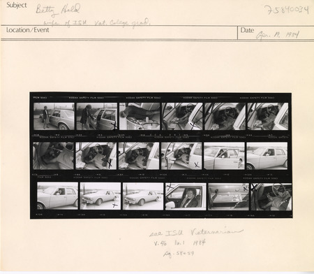 Annotation: "Betty Held. Wife of ISU Vet. College grad. See ISU Veterinarian V.46 No.1 1984 pg. 58 & 59"