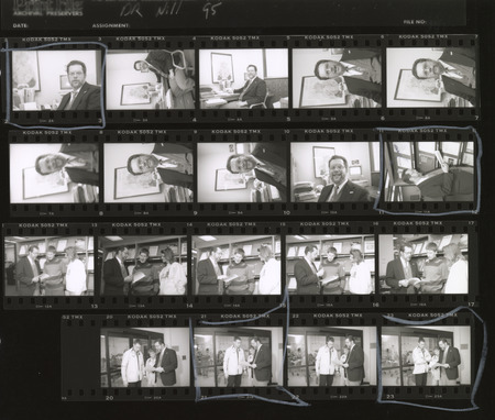 Contact sheet with images of Loren Will