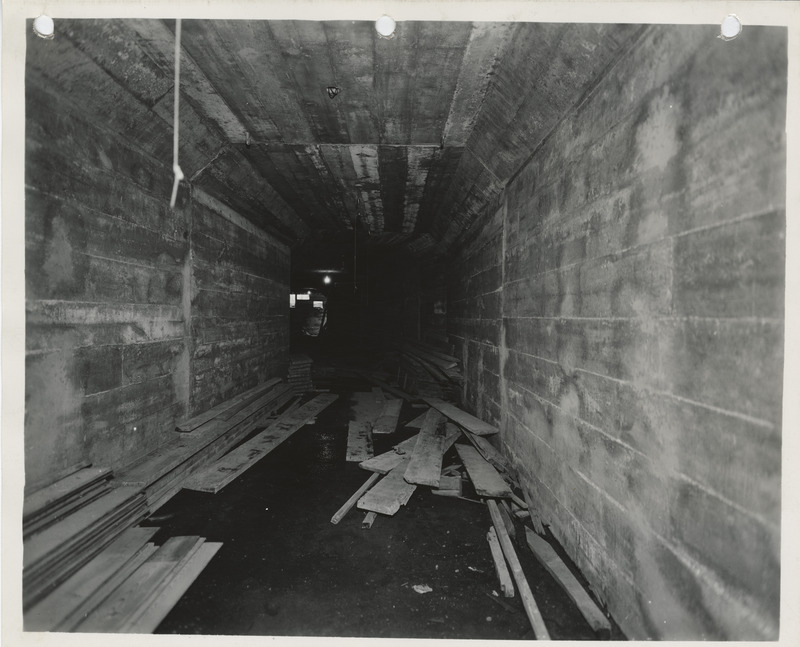 Photograph of a utility tunnel in Webster City