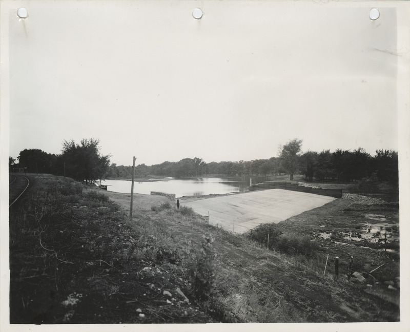 Photograph of a dam across Buffalo Creek in Coggon