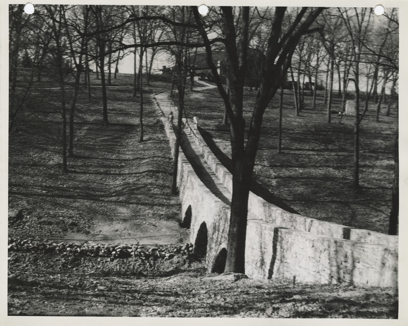 Photograph of footbridge and trails at Eagle Point Park in Clinton