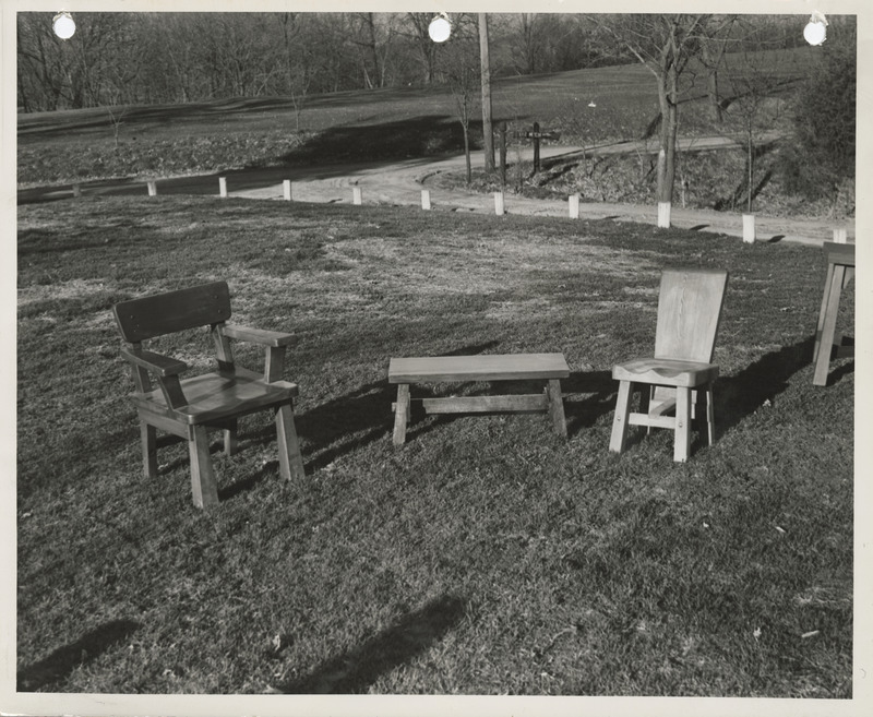 Photograph of furniture made for use in state parks