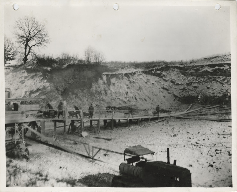 Photograph of people working at a quarry in Solon