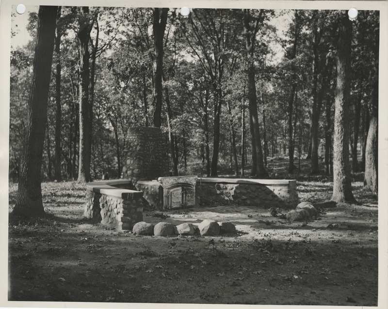 Photograph of a fireplace at a city park in Columbus Junction