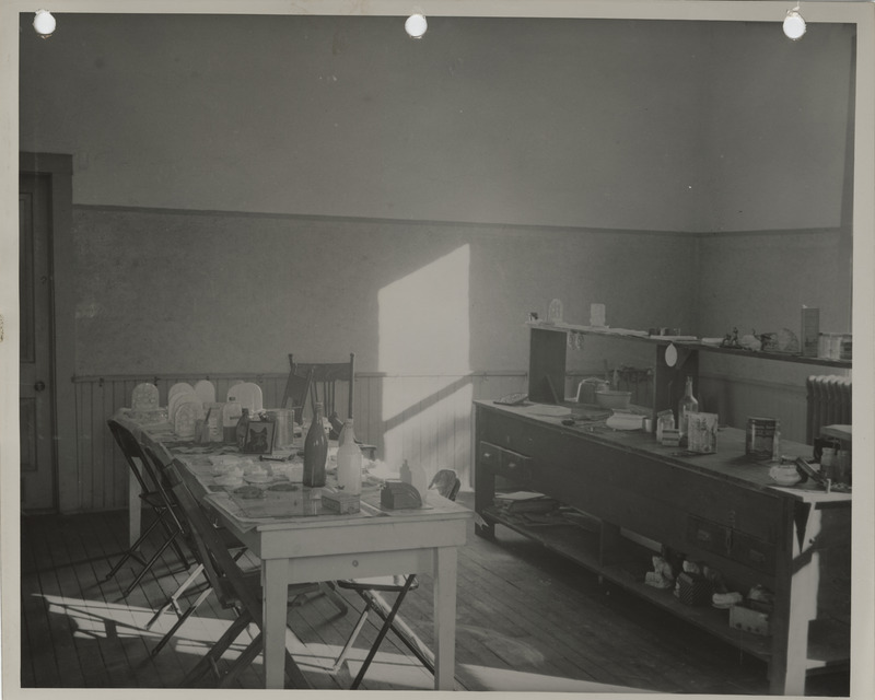 Photograph of handicraft work at the community house in Columbus Junction