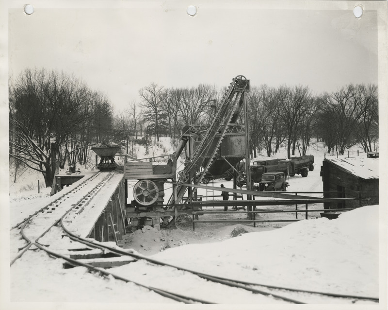 Photograph of equipment at a quarry in Louisa County