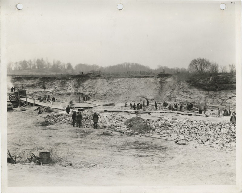 Photograph of people working at a quarry in Bettendorf