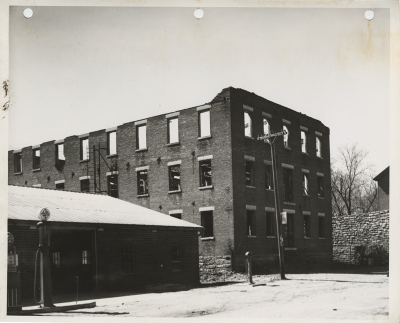Photograph of the building site for a community building in Bonaparte