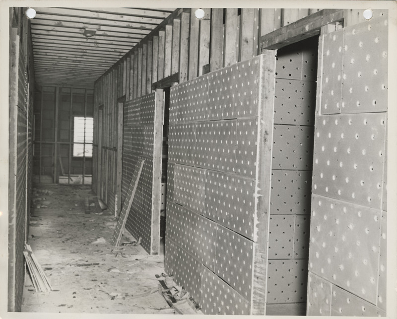 Photograph of the interior of a building at a county farm in Appanoose County