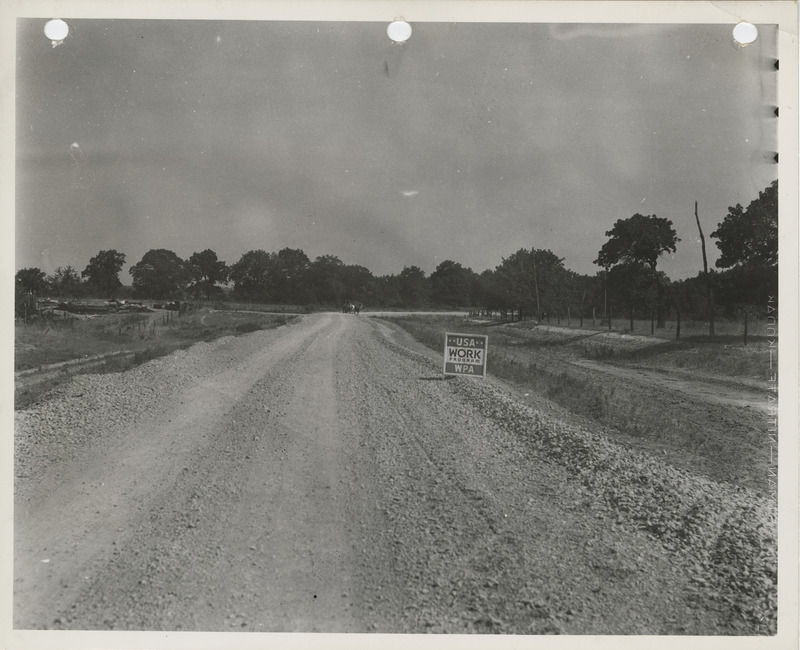 Photograph of a crushed rock surfaced farm to market road in Appanoose County
