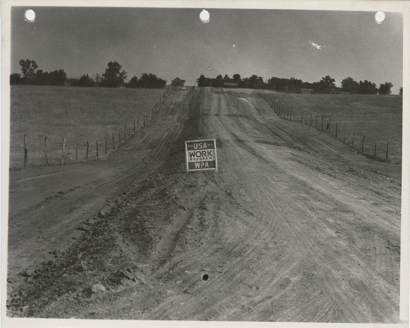 Photograph of a widened and graded farm to market road in Appanoose County