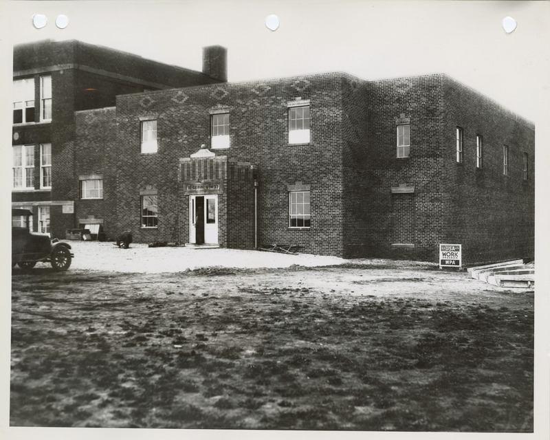 Photograph of the high school gym in Cedar