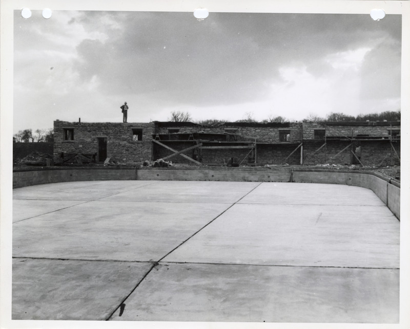 Photograph of the construction of a swimming pool at Edmundson Park in Oskaloosa