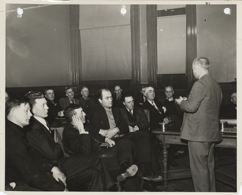 Photograph of the Foremanship Training School held at the State House in Des Moines