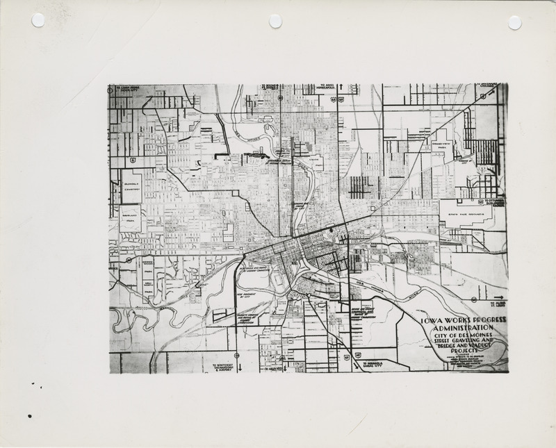 Map of street, bridge, and viaduct projects in Des Moines