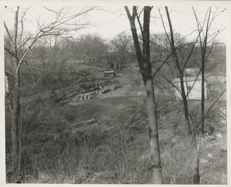 Photograph of sewer construction at 16th and Hickman in Des Moines