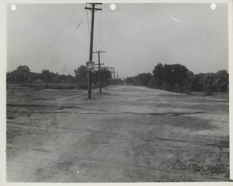 Photograph of Second Street looking south from the Interurban tracks in Des Moines