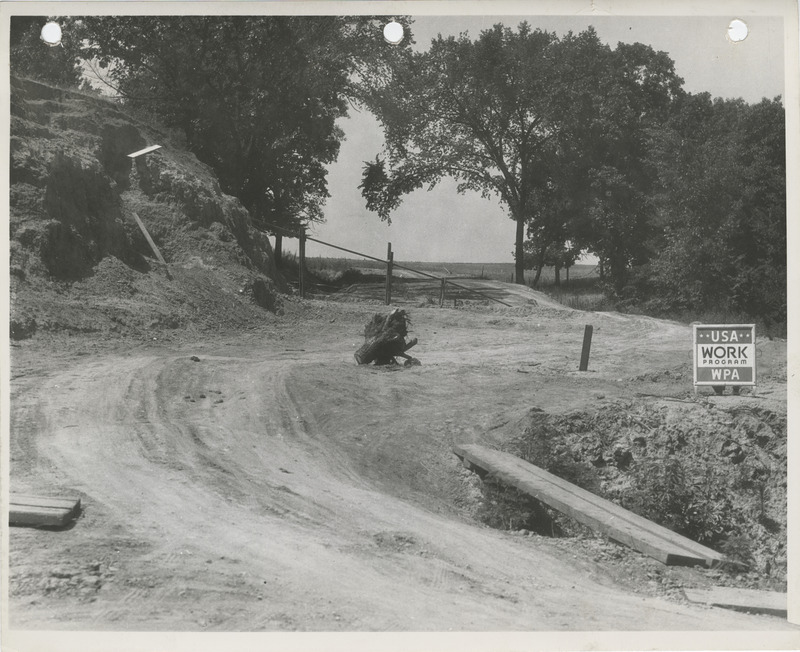 Photograph of street grading in Nevada