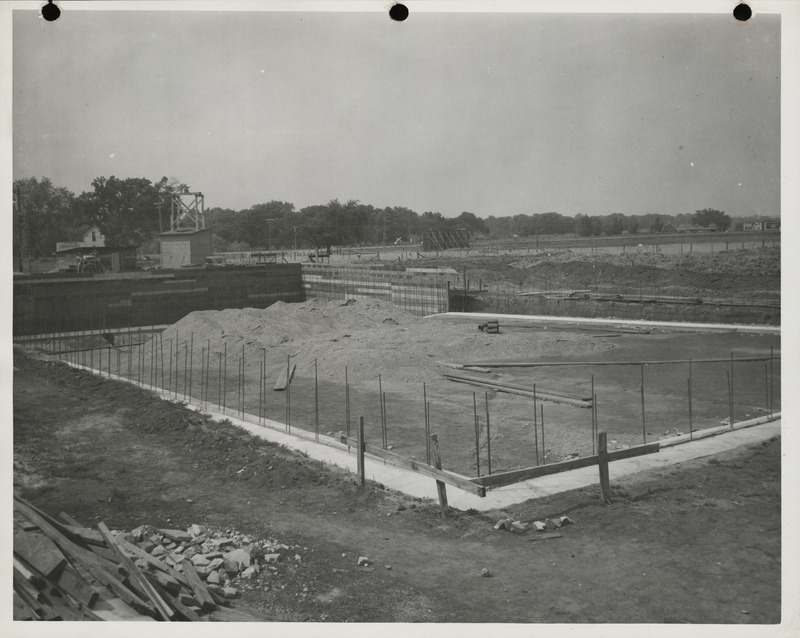 Photograph of swimming pool construction at the Sunnyside Park in Atlantic