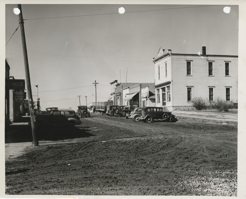 Photograph of street surfacing with rock in Grant