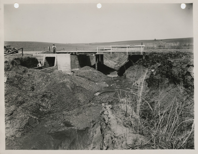 Photograph of culverts in the farm-to-market road in Red Oak