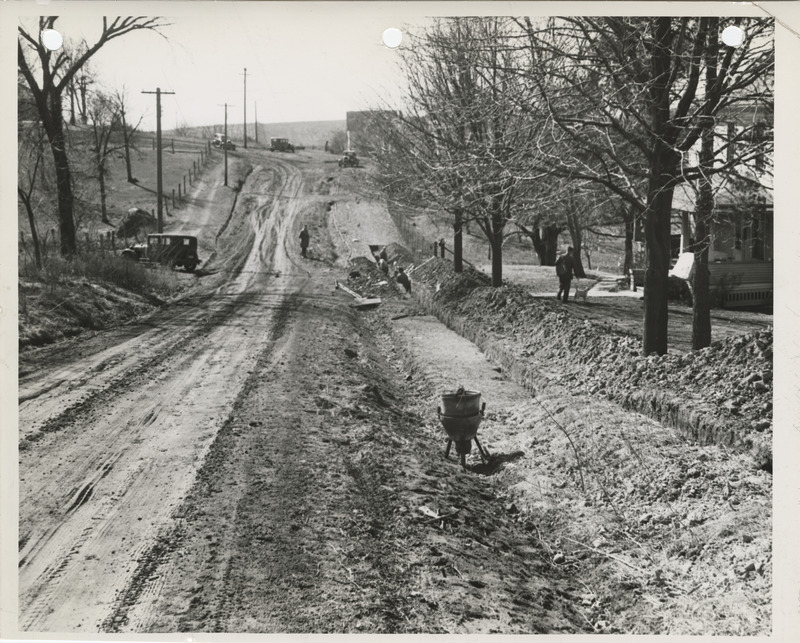 Photograph of laying water mains Red Oak