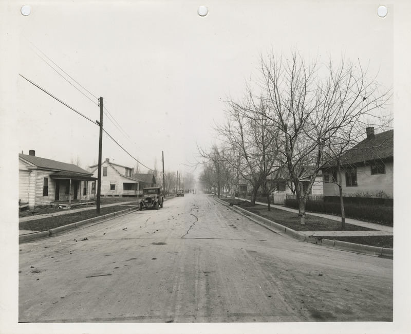 Photograph of raising a street and curb in Council Bluffs