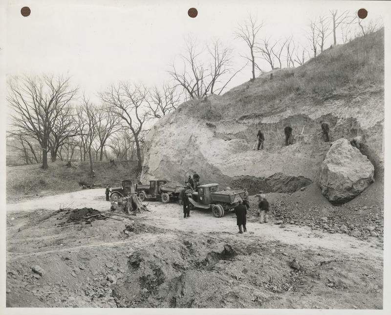 Photograph of people working on a hill in Council Bluffs