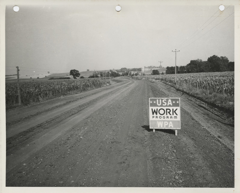 Photograph of a new grade on a farm to market road in Shelby County
