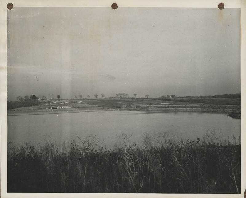 Photograph of dam and spillway at Bedford State Park in Taylor County