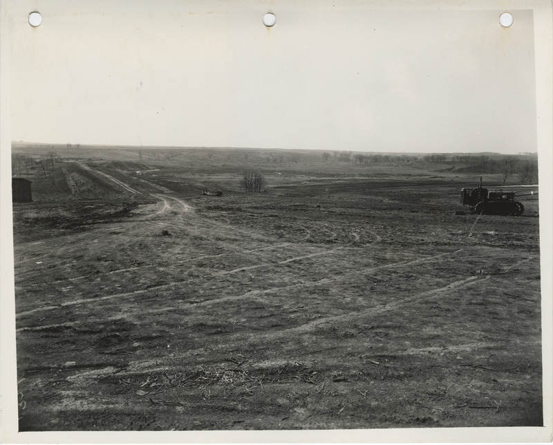 Photograph of a field that will be covered with water when the Bedford water supply dam is built in Taylor County